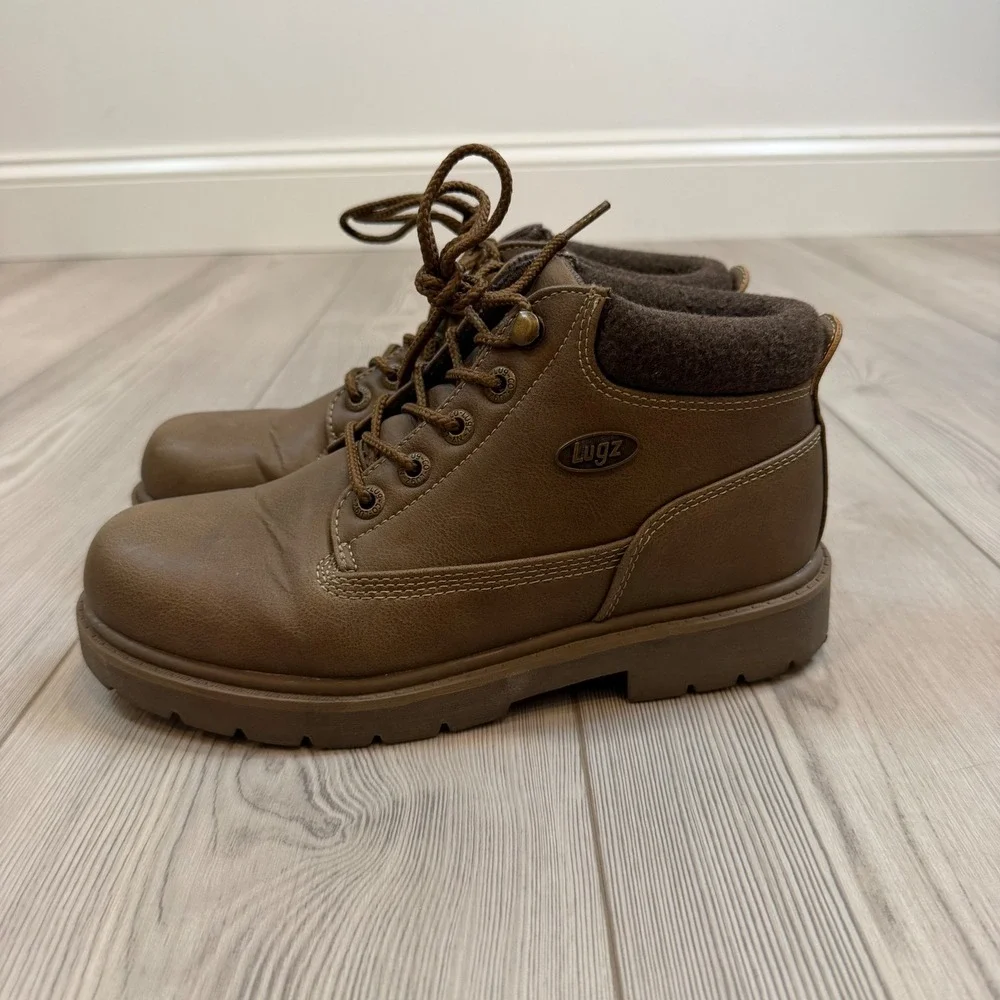 Lugz Drifter LX Women Brown Ankle Boots Memory Foam WDRLXGV-2068 Size 8